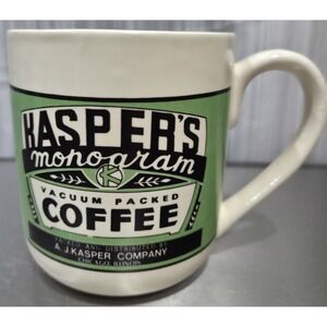 Vintage Kasper's Monogram Coffee Chicago Mug Cup Yesterday Year Westwood‎ 1995